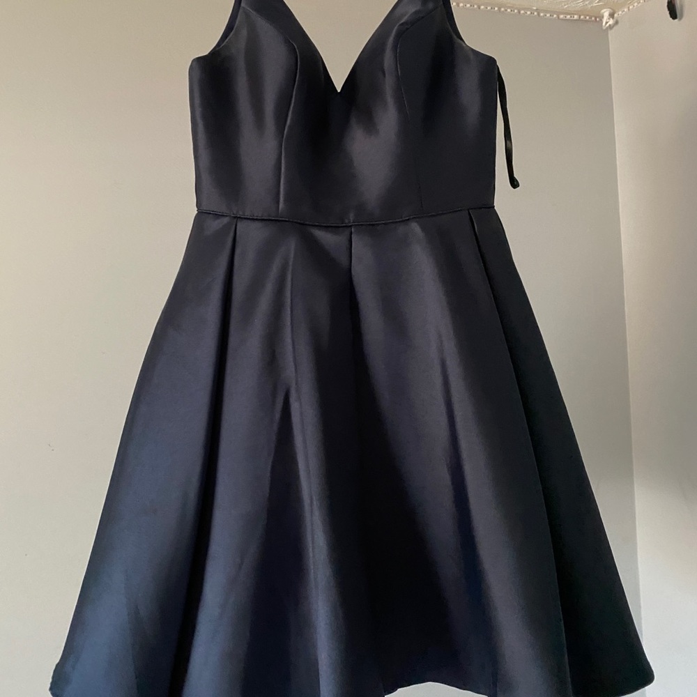 Navy Blue A-Line Dress